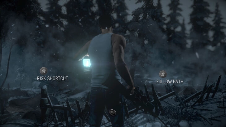 QTE with two choices in Until Dawn